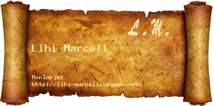 Lihi Marcell névjegykártya